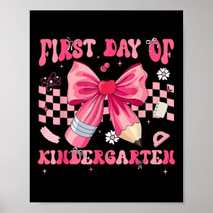 Erster Tag im Kindergarten Coquette-Bogen Bleistif Poster