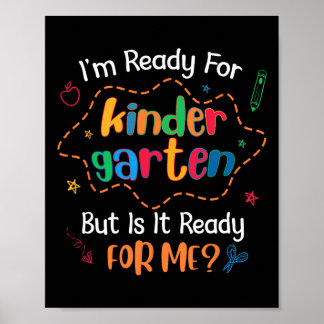 Erster Tag im Kindergarten-Outfit für Jungen Ck T Poster