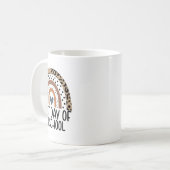 Erster Tag im Kindergarten Regenbogen-Lehrerin Mäd Kaffeetasse (Vorderseite Links)