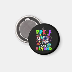 Erster Tag im Vorschulalter Astronaut Weltraum Zur Magnet