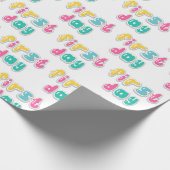 ERSTER TAG Kinder Bubble Alphabet Geschenkpapier (Ecke)