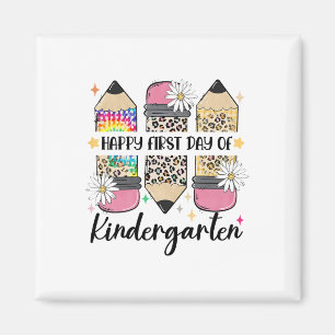Erster Tag Kindergarten-Lehrer Leopard Bleistift C Magnet