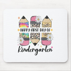 Erster Tag Kindergarten-Lehrer Leopard Bleistift C Mousepad