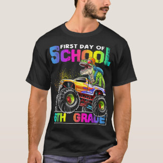 Erster Tag Schule 6. Klasse Dinosaurier Monster Tr T-Shirt
