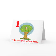 Erster Tag Weihnachten ein Partridge in einem Birn