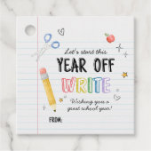 Erster Tag Zurück zum Schulplatz Geschenkanhänger (Vorderseite)