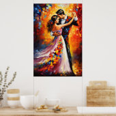 Erster Tanz Romantische Couple Art Poster (Küche)