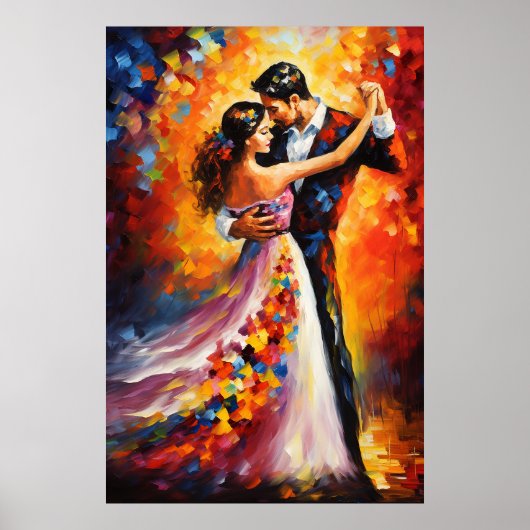 Erster Tanz Romantische Couple Art Poster (Vorne)