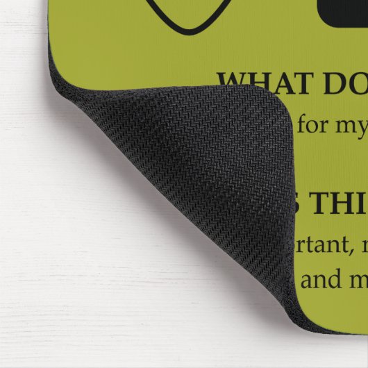 Erster Team-Power denkt Mousepad (Ecke)