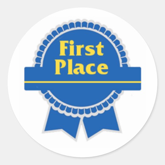 Erster und zweiter Platz Runder Aufkleber (Vorderseite)