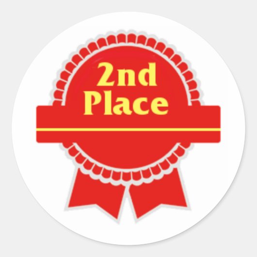 Erster und zweiter Platz Runder Aufkleber (Vorderseite)