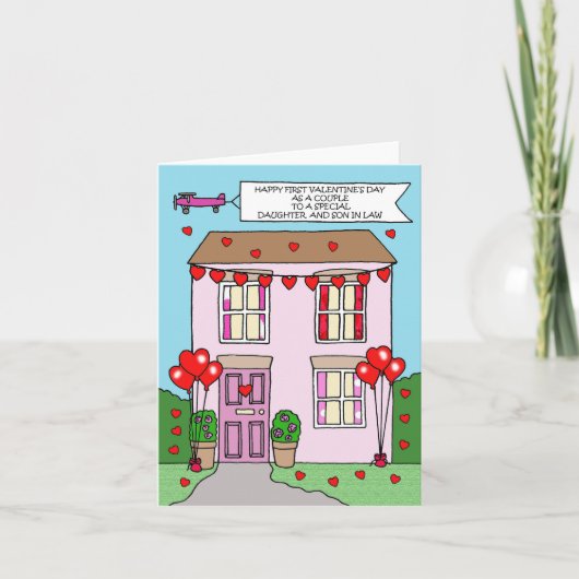 Erster Valentinstag als Neugeborene Karte (Vorderseite)