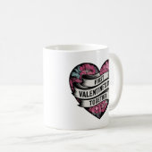 Erster Valentinstag gemeinsam herzgestalterisches  Kaffeetasse (VorderseiteRechts)