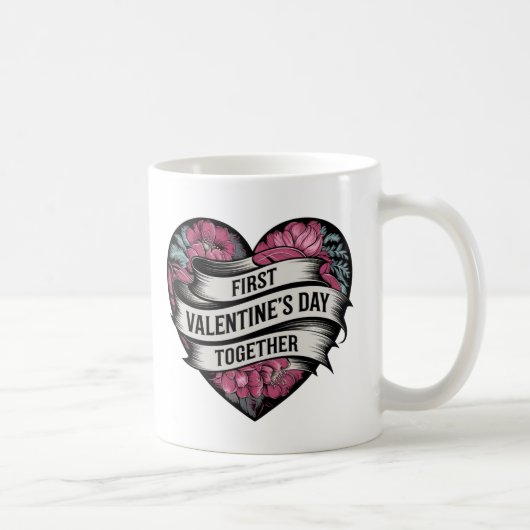 Erster Valentinstag gemeinsam herzgestalterisches Kaffeetasse (Rechts)