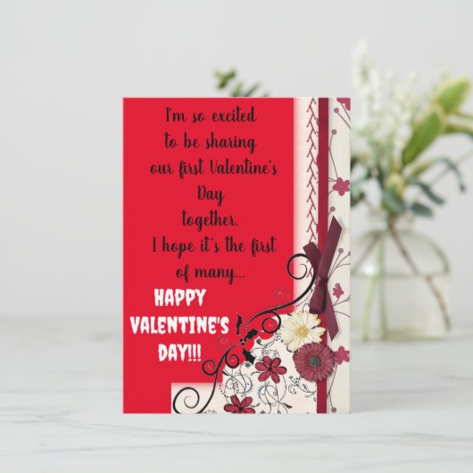 Erster Valentinstag Karte (Stehend Vorderseite)