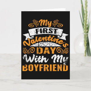 Erster Valentinstag mit meinem Freund Vintage Vale Karte