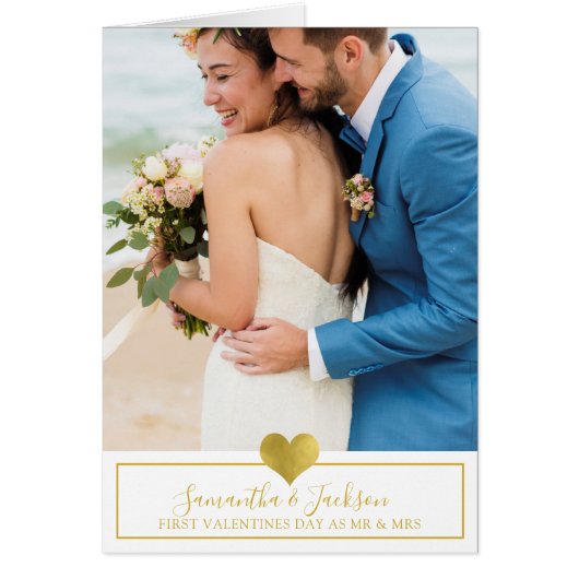 Erster Valentinstag Verheiratet 3 Foto (Vorne)