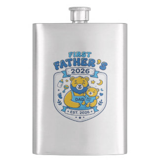Erster Vatertag 2026 Bester Papa der Welt Flachmann
