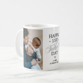 Erster Vatertag 2 Foto Kaffeetasse (Vorderseite Links)