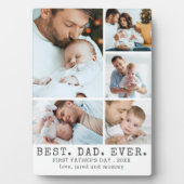 Erster Vatertag BEST VATER ALLER 5 Fotos Fotoplatte (Vorderseite)