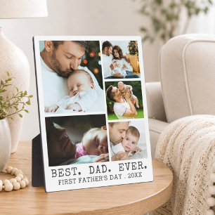 Erster Vatertag BESTER VATER ALLER ZEITEN Fotocoll Fotoplatte
