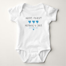 Erster Vatertag Blaues Herz Custom