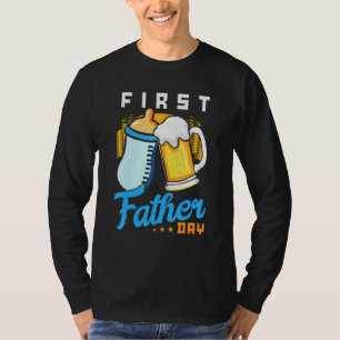 Erster Vatertag Celebrationbeer VS Milk Vater und T-Shirt