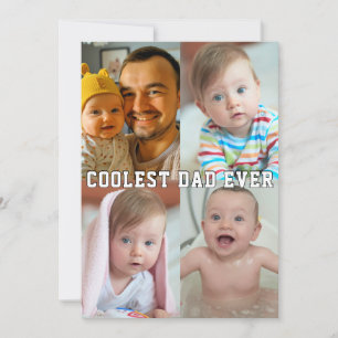 Erster Vatertag Coolster Papa Ever Baby Foto Cool Feiertagskarte