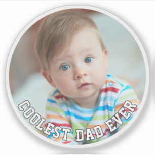 Erster Vatertag Coolster Vater überhaupt Baby-Foto Aufkleber