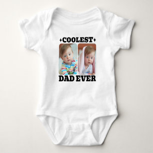 Erster Vatertag Coolster Vater überhaupt Baby-Foto Baby Strampler