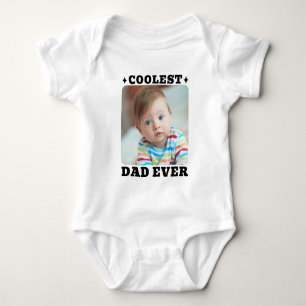 Erster Vatertag Coolster Vater überhaupt Baby-Foto Baby Strampler