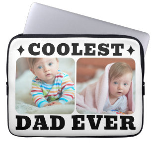 Erster Vatertag Coolster Vater überhaupt Baby-Foto Laptopschutzhülle