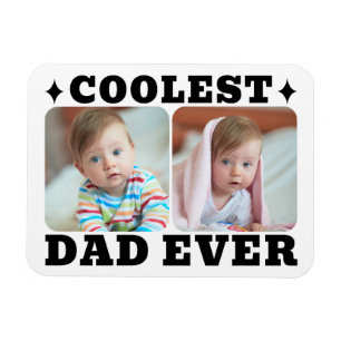 Erster Vatertag Coolster Vater überhaupt Baby-Foto Magnet