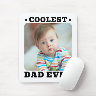 Erster Vatertag Coolster Vater überhaupt Baby-Foto Mousepad