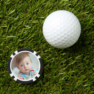 Erster Vatertag Coolster Vater überhaupt Baby-Foto Pokerchips