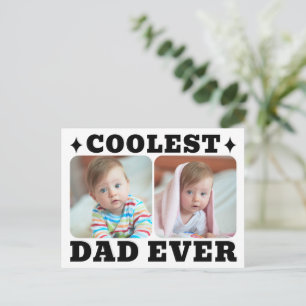 Erster Vatertag Coolster Vater überhaupt Baby-Foto Postkarte