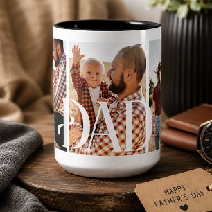 Erster Vatertag Dad Zweifarbige Tasse
