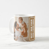 Erster Vatertag - Geschafft - personalisierbares E Kaffeetasse (Vorderseite Links)