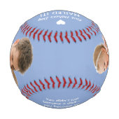Erster Vatertag - Geschafft! Personalisierbares Er Baseball (Rückseite)