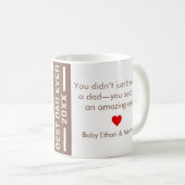 Erster Vatertag Geschenkidee Personalisiertes Ande Kaffeetasse (VorderseiteRechts)