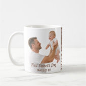 Erster Vatertag Geschenkidee Personalisiertes Ande Kaffeetasse (Links)