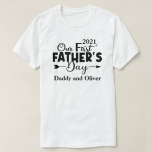 Erster Vatertag Herren Weiß T-Shirt