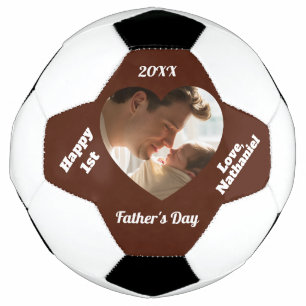 Erster Vatertag Herz gerahmter Fußball