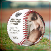 Erster Vatertag Onkel Liebe Sie FotoCollage Baseball