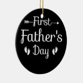 Erster Vatertag Personalisiert 1. Vatertag Keramik Ornament (Rechts)