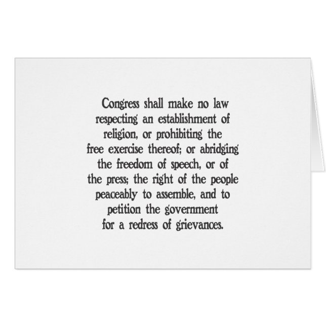 Erster Verfassungszusatz (Vorderseite (Horizontal))