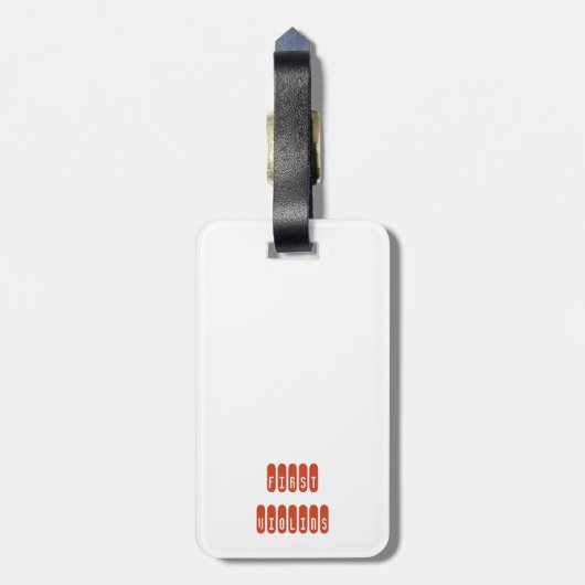 Erster Violinen-Gepäckanhänger Gepäckanhänger (Rückseite vertikal)