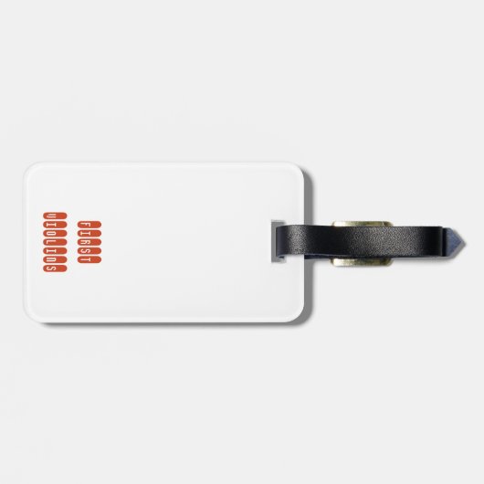 Erster Violinen-Gepäckanhänger Gepäckanhänger (Rückseite horizontal)