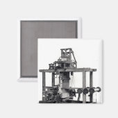 Erster vollautomatischer Webstuhl Magnet (Vorderseite/Rückseite)