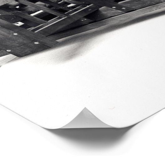 Erster vollautomatischer Webstuhl Poster (Ecke)